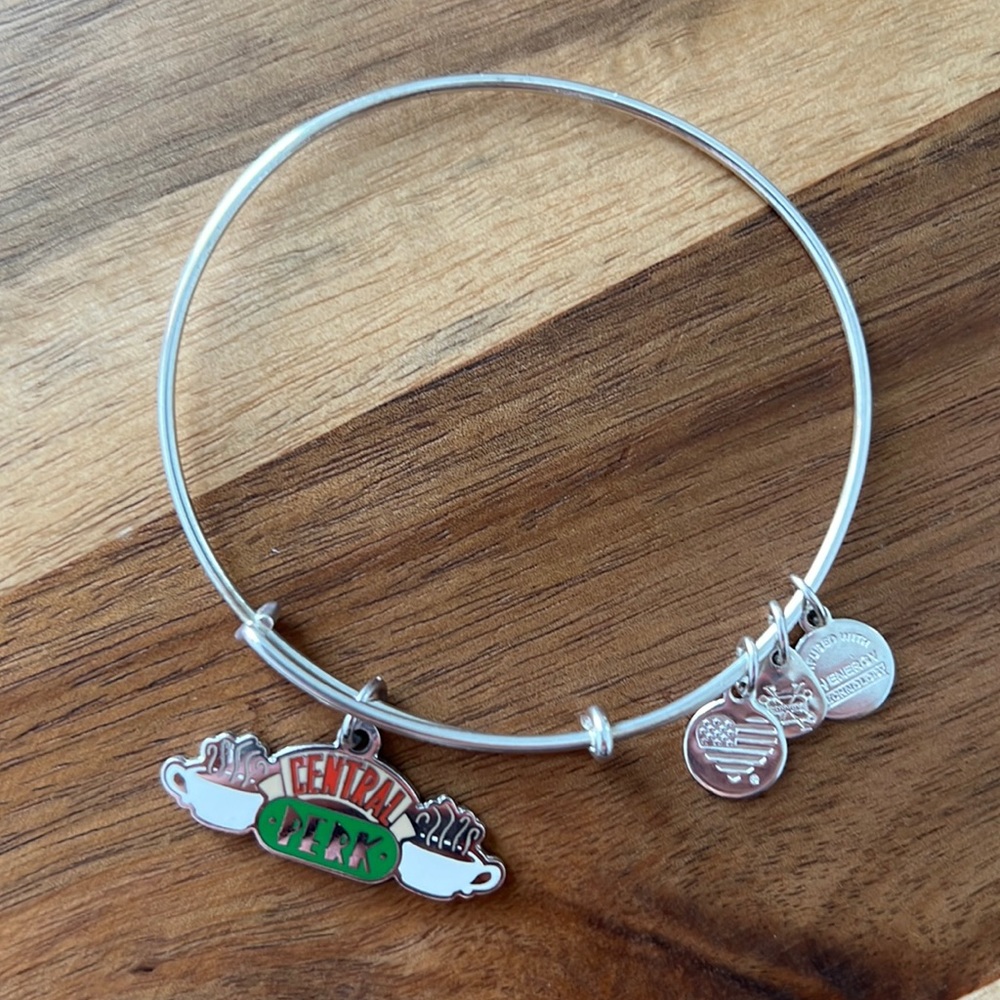 Alex and Ani “Friends” bangle. “Central Perk”. Shiny silver finish.
